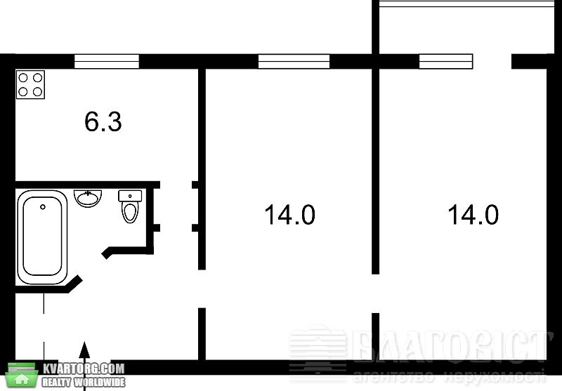 Sell 2-room apartment. Киев, Лаврская — photo 6