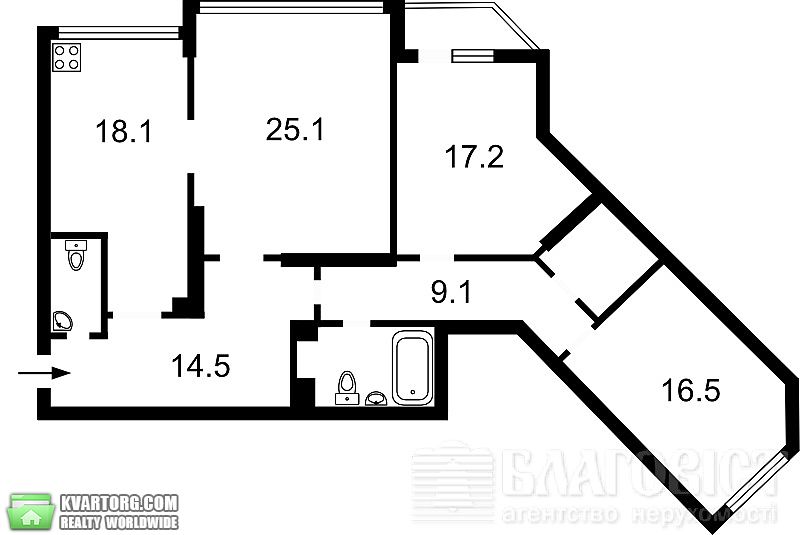 Sell 3-room apartment. Киев,  Срибнокильская — photo 2