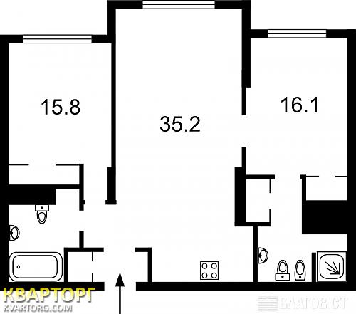 Sell 2-room apartment. Киев,  Драгомирова — photo 2