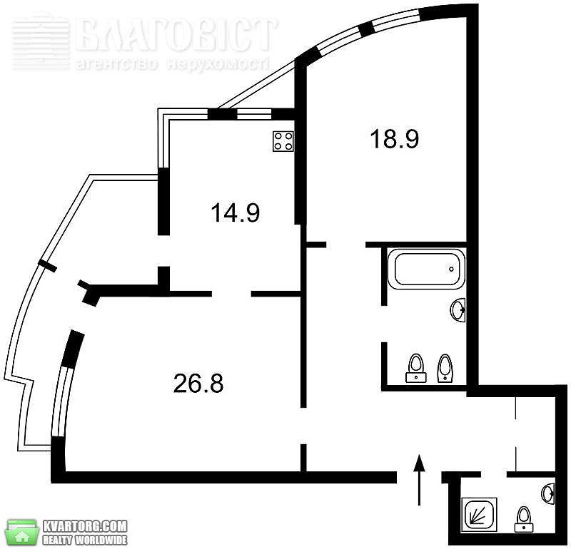 Rent out 2-room apartment. Киев,  Леси Украинки бул — photo 7