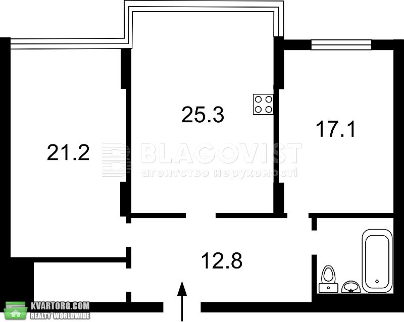 Sell 2-room apartment. Киев, Дніпровська набережна — photo 1