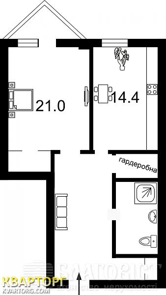 Sell 2-room apartment. Киев,  Саперно-Слободская — photo 1