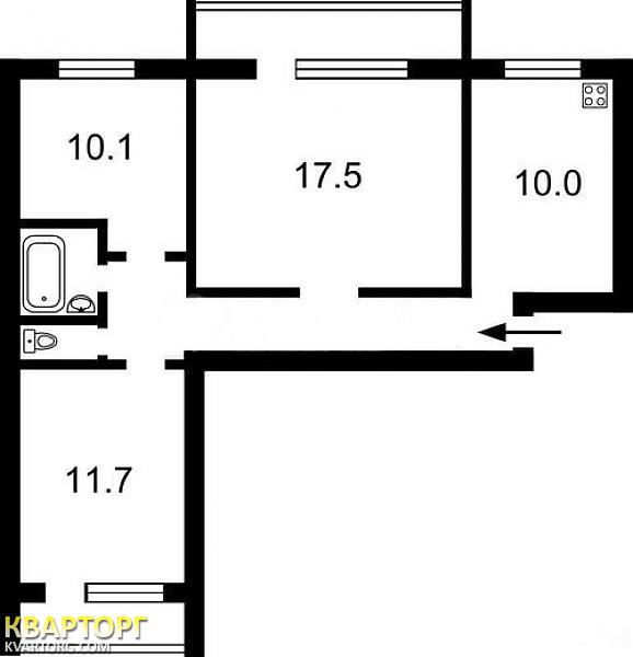 Sell 3-room apartment. Киев,  Кудряшова — photo 2