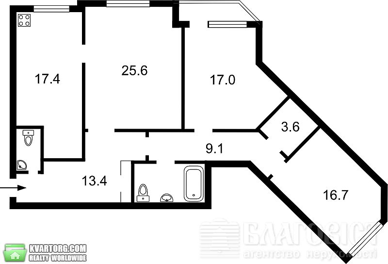 Sell 3-room apartment. Киев,  Княжий Затон — photo 2