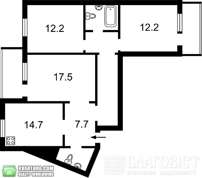 Sell 3-room apartment. Киев,  Порика — photo 3