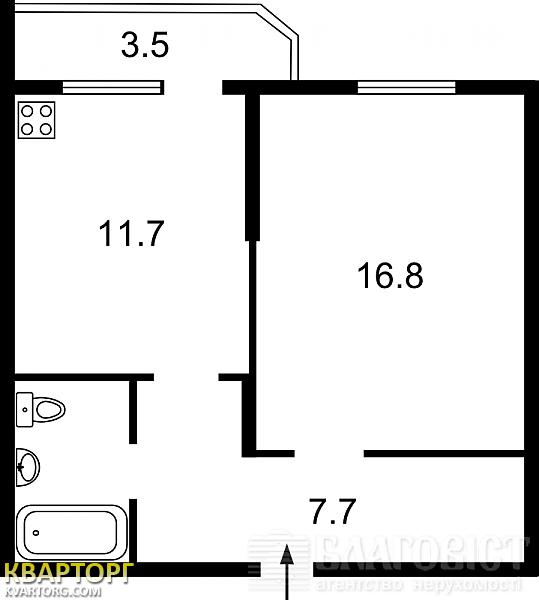 Sell 1-room apartment. Киев, Ломаносова — photo 8