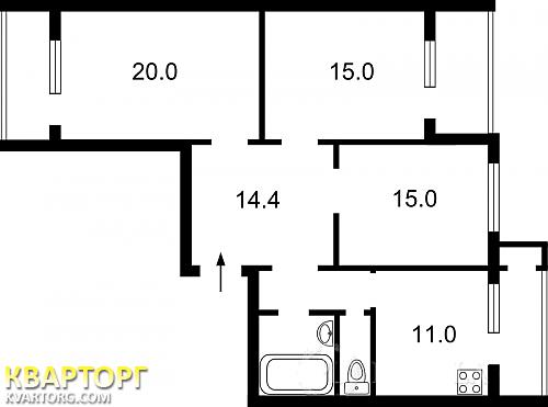 Sell 3-room apartment. Киев,  Гмыри — photo 2