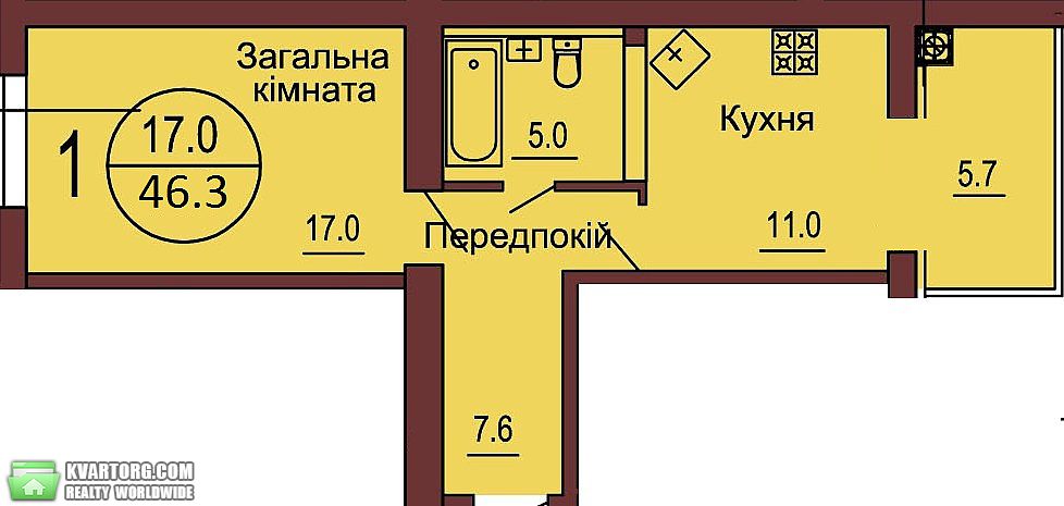 Sell 2-room apartment. Киев,  Большая Окружная — photo 6