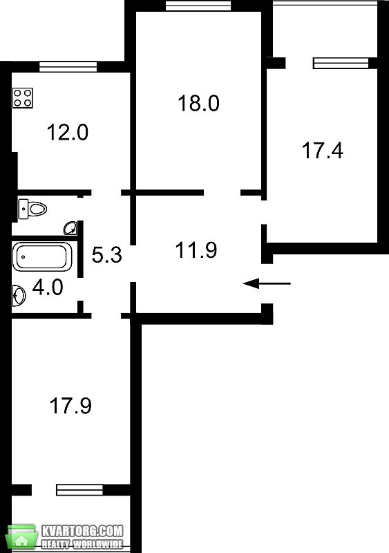 Sell 3-room apartment. Киев,  Здолбуновская — photo 1