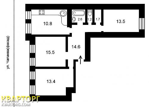 Sell 3-room apartment. Киев, Чапаева — photo 2