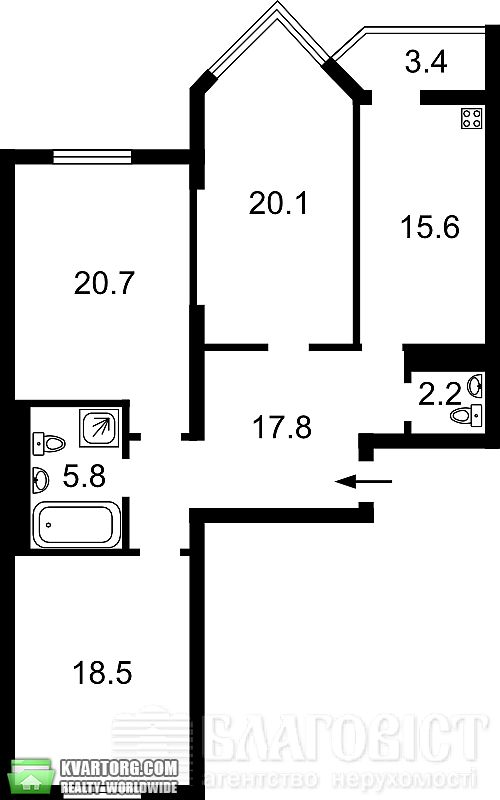 Sell 3-room apartment. Киев,  Филатова — photo 8
