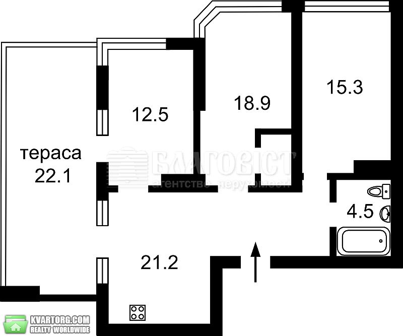 Sell 2-room apartment. Киев,  Ломоносова — photo 9