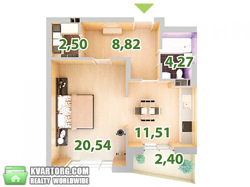 Sell 1-room apartment. Киев, Сикорского — photo 6