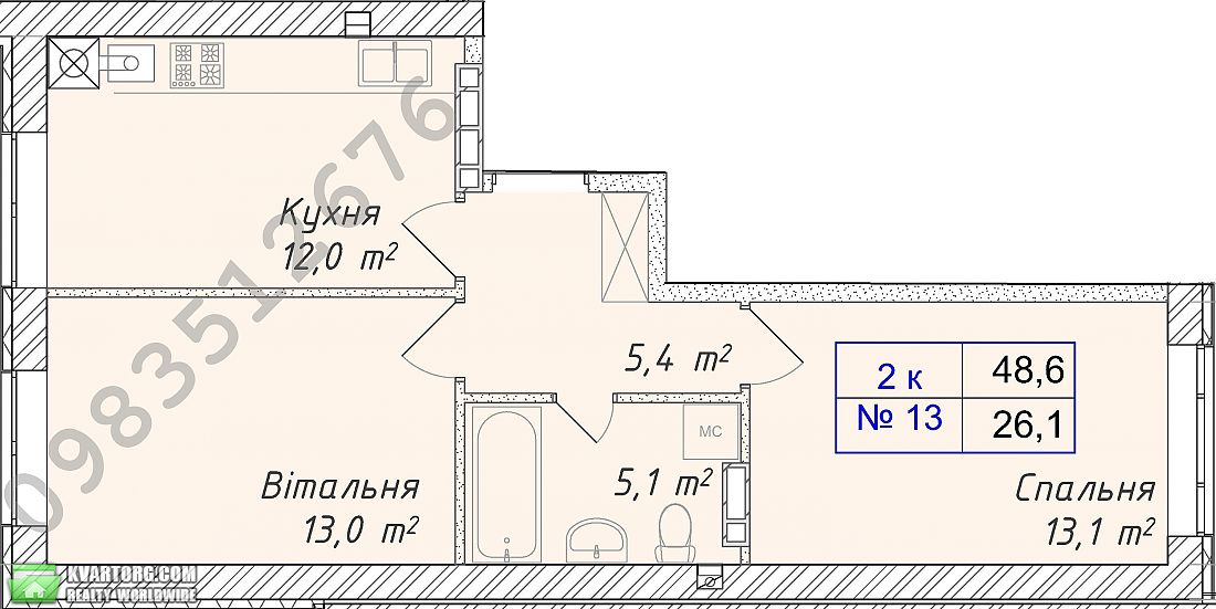Sell 2-room apartment. Киев, Садовая — photo 9