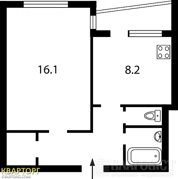 Sell 1-room apartment. Киев, Тычины пр — photo 2