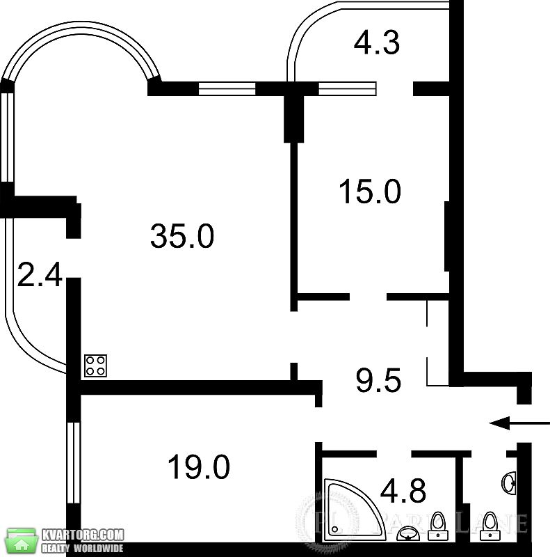Sell 3-room apartment. Киев,  Драгомирова — photo 2
