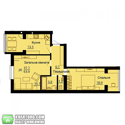 Sell 2-room apartment. Киев, Кошова — photo 7