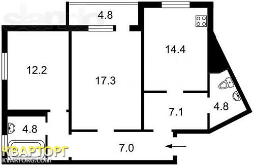Sell 2-room apartment. Киев,  Урловская — photo 4