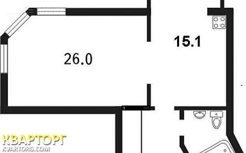 Rent out 1-room apartment. Киев,  Бажана — photo 2