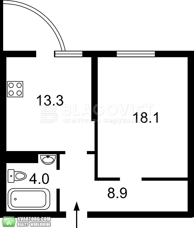Rent out 1-room apartment. Киев,  Вильямса — photo 8