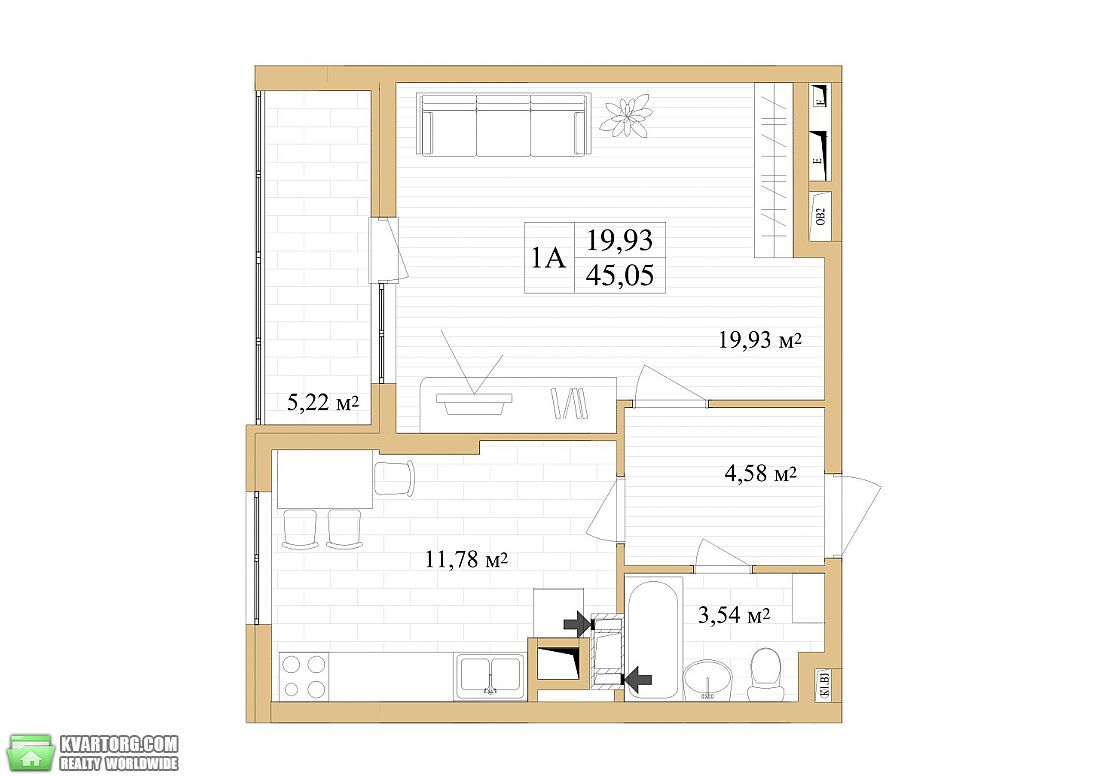 Sell 1-room apartment. Киев, Августина Волошина — photo 7
