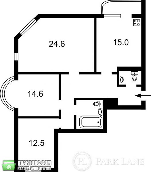 продам 3-комнатную квартиру. Киев,  Бажана - фото 3