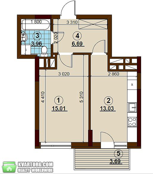 Sell 1-room apartment. Киев, проспект. Правды — photo 6