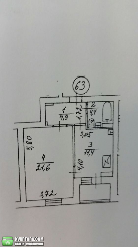Sell 1-room apartment. Киев,  Тычины пр — photo 7