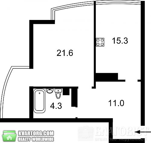 Sell 1-room apartment. Киев, Шумского — photo 2
