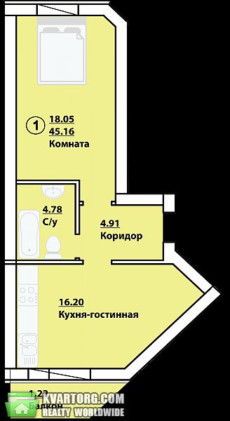 Sell 1-room apartment. Киев, Ватутина ул. — photo 5