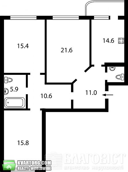 Sell 3-room apartment. Киев, Пчелки — photo 10