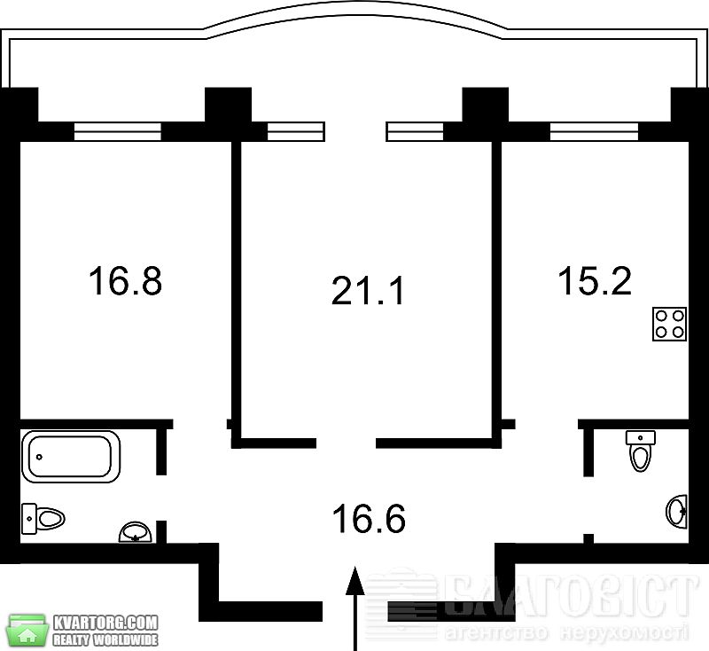 Sell 2-room apartment. Киев,  Мирного Панаса — photo 5