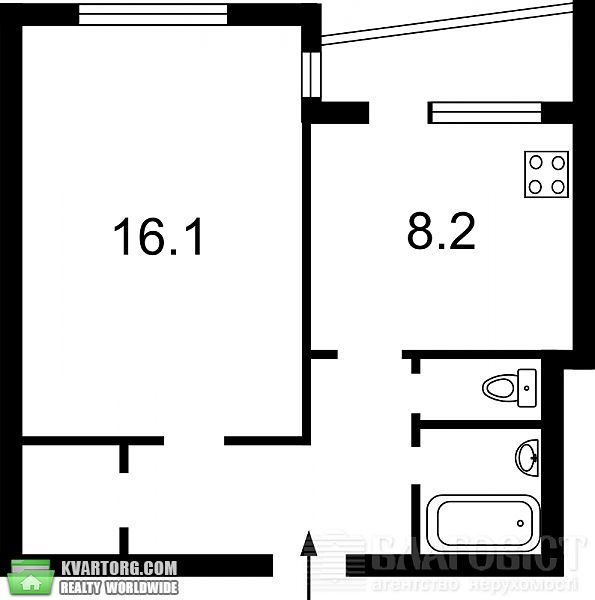 Sell 1-room apartment. Киев, Героев Сталинграда пр — photo 3