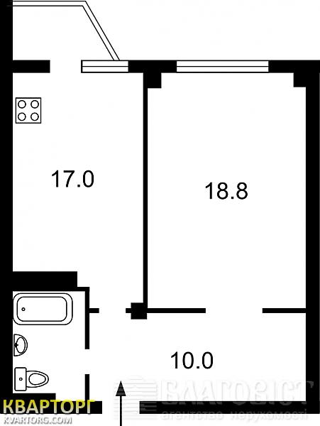 Sell 1-room apartment. Киев, Ломаносова — photo 6