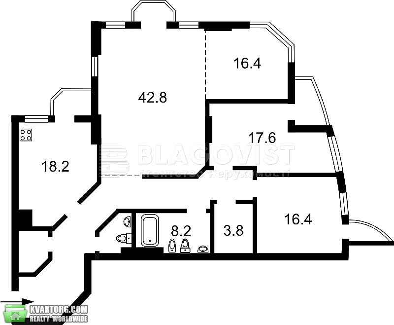 Sell 3-room apartment. Киев,  Щорса — photo 4