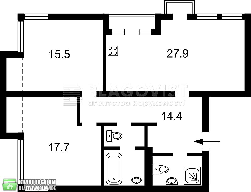 Sell 3-room apartment. Киев,  Российская — photo 2