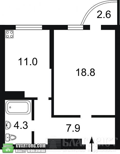 Sell 1-room apartment. Киев, Ломоносова — photo 4