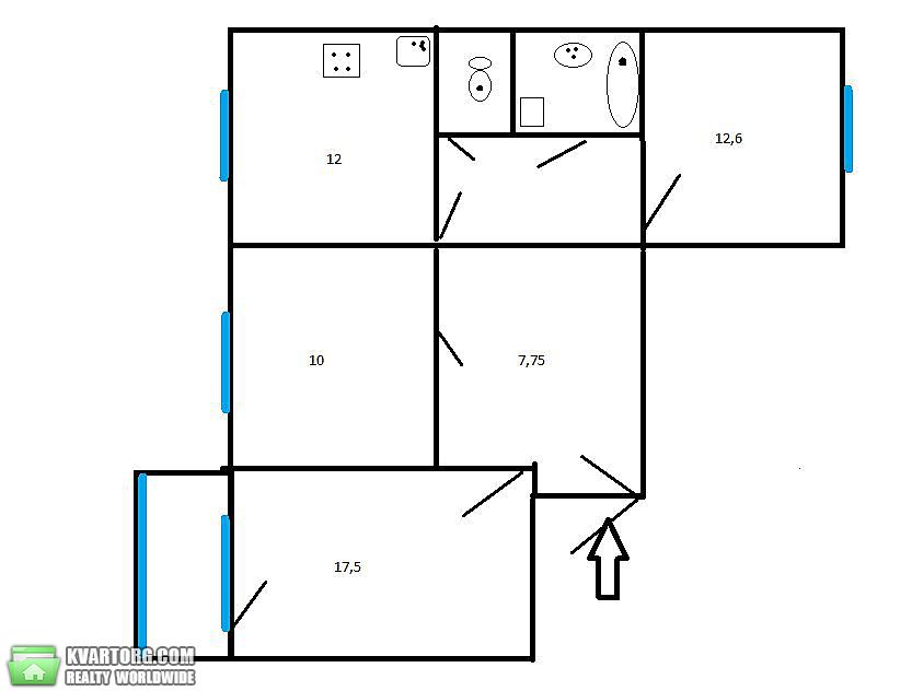 Sell 3-room apartment. Киев,  Моторный пер — photo 10