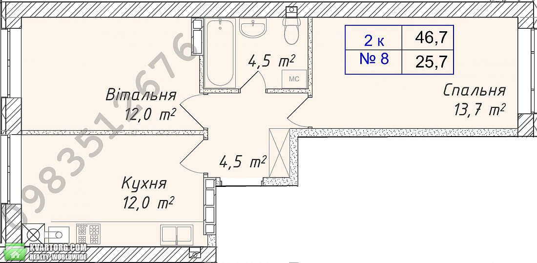 Sell 2-room apartment. Киев, Садовая — photo 8