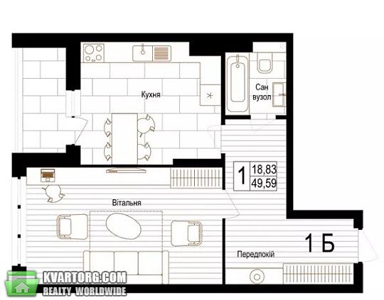 Sell 1-room apartment. Киев, пр. Лобановского — photo 3