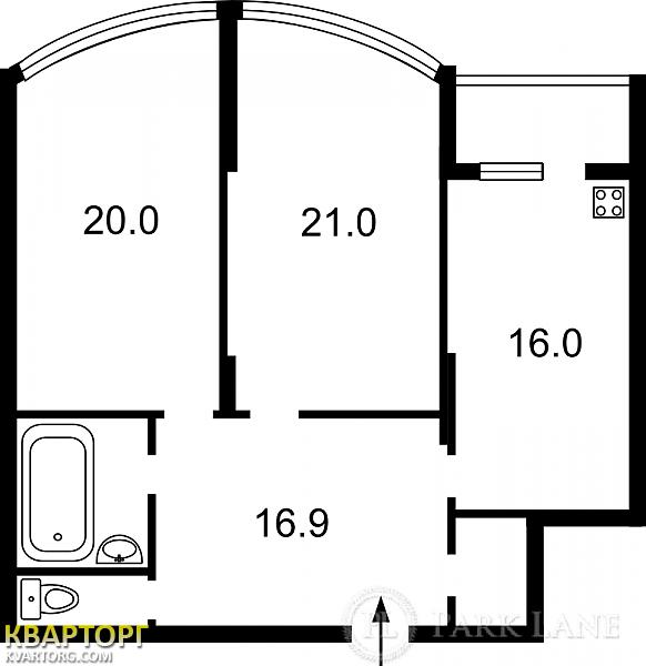 Sell 2-room apartment. Киев, Днепровская наб — photo 2