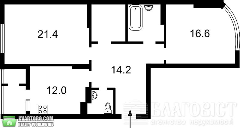 Sell 2-room apartment. Киев,  Ахматовой — photo 3