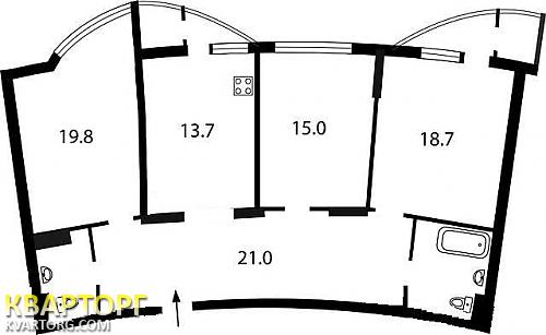 Sell 3-room apartment. Киев,  Днепровская наб — photo 2