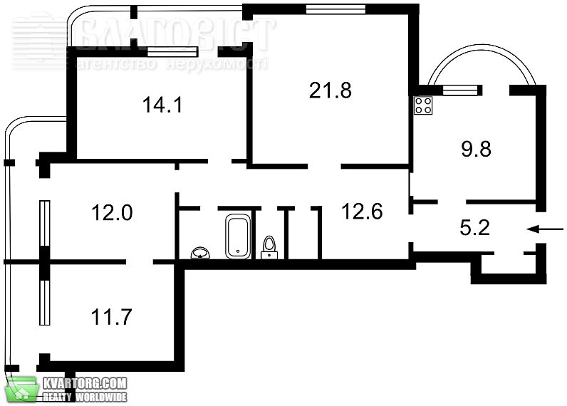 Sell 4-room apartment. Киев,  Мирного Панаса — photo 2