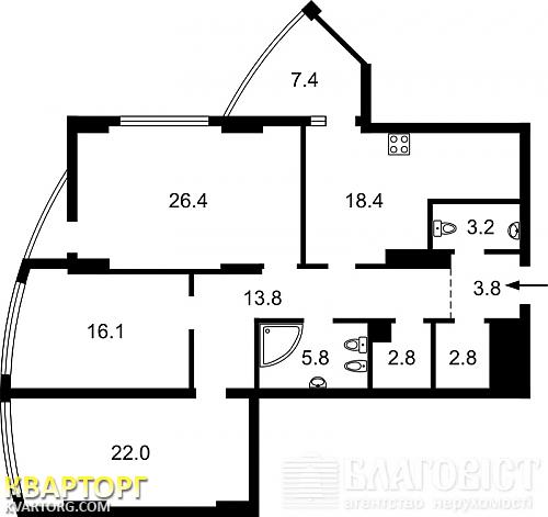 Sell 3-room apartment. Киев,  Глубочицкая — photo 3