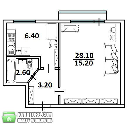 Sell 1-room apartment. Киев,  Курбаса — photo 5