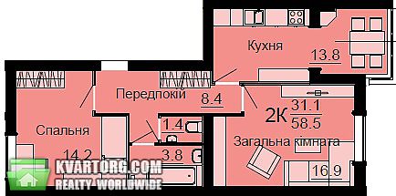 Sell 2-room apartment. Киев, Большая Окружная — photo 7