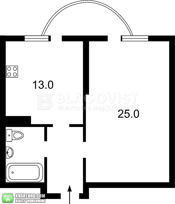 Rent out 1-room apartment. Киев,  Ломоносова — photo 9