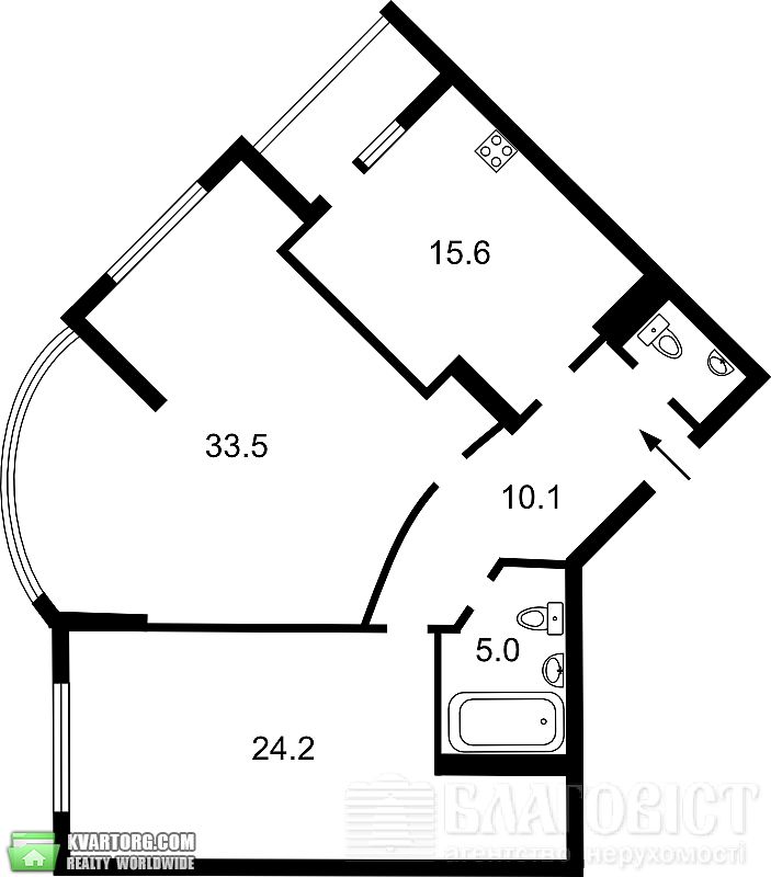 Sell 2-room apartment. Киев, Трутенко — photo 1