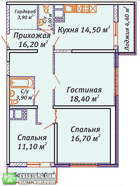 Sell 3-room apartment. Одесса, Среднефонтанская — photo 2